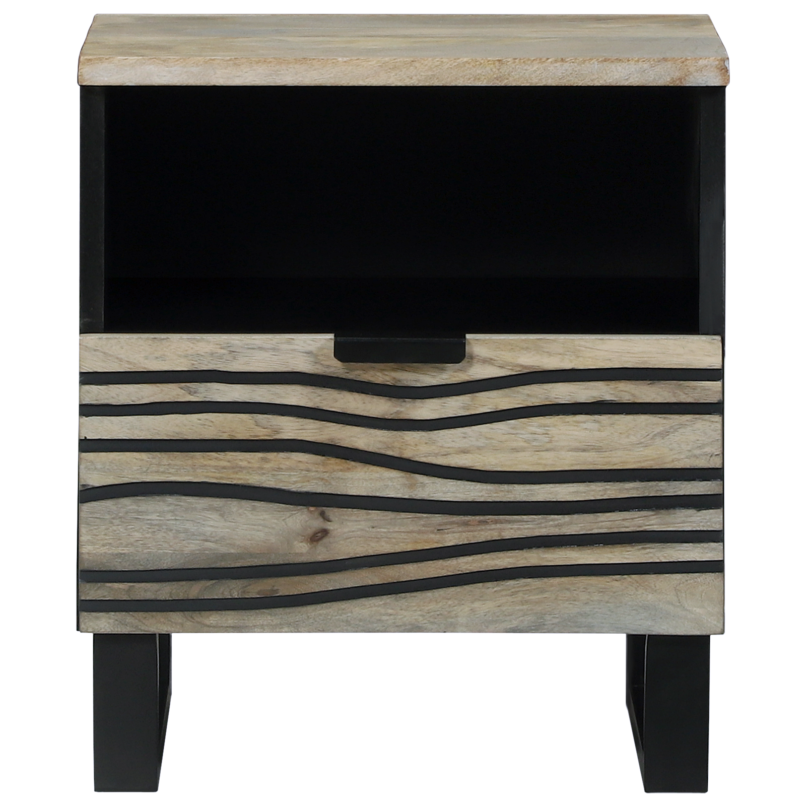 vidaXL Dulap de noapte cu sertar Alb și negru 40 x 33 x 46 cm vidaXL Dulap de noapte cu sertar Alb și negru 40 x 33 x 46 cm