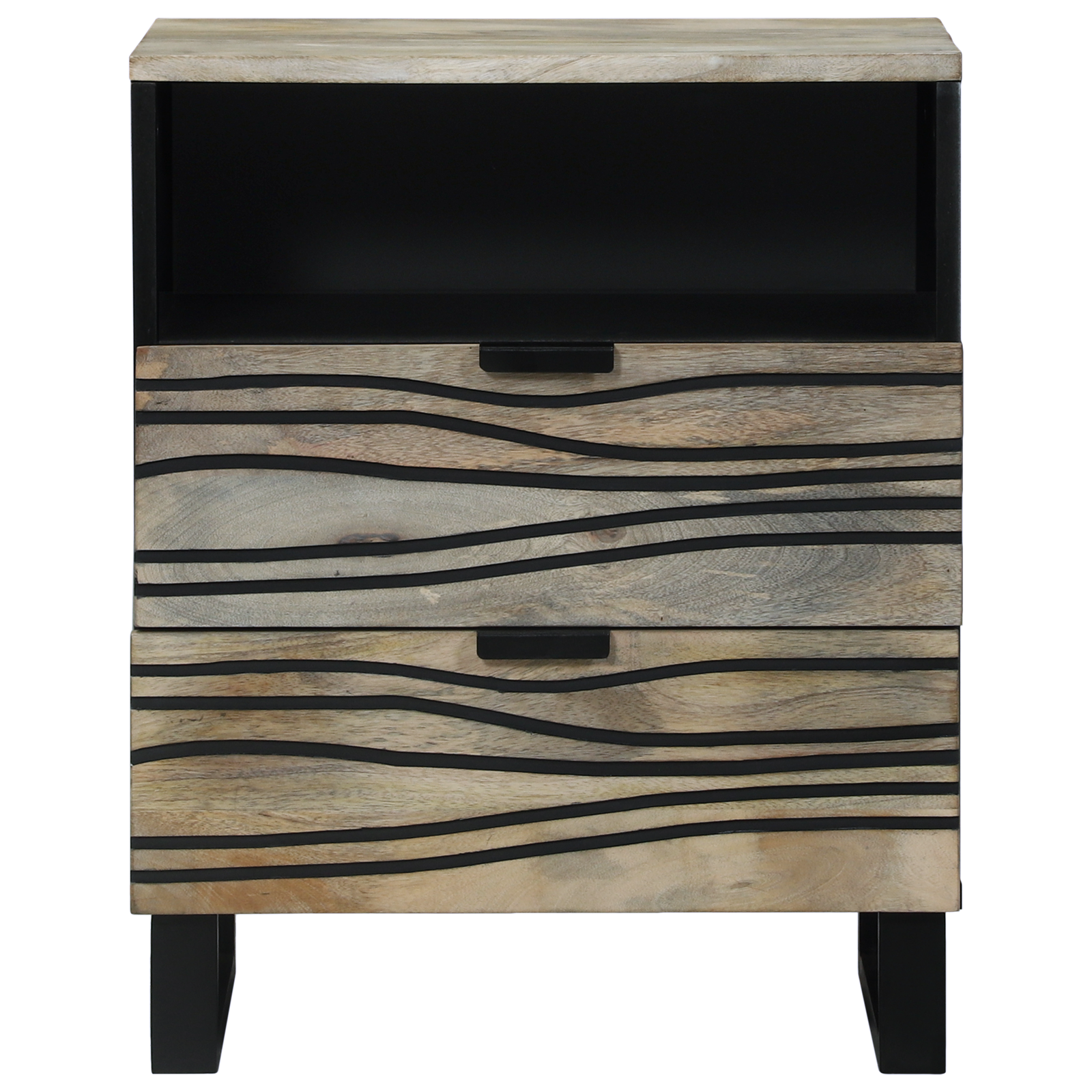 vidaXL Dulap de noapte cu sertar Alb și negru 50 x 33 x 60 cm vidaXL Dulap de noapte cu sertar Alb și negru 50 x 33 x 60 cm