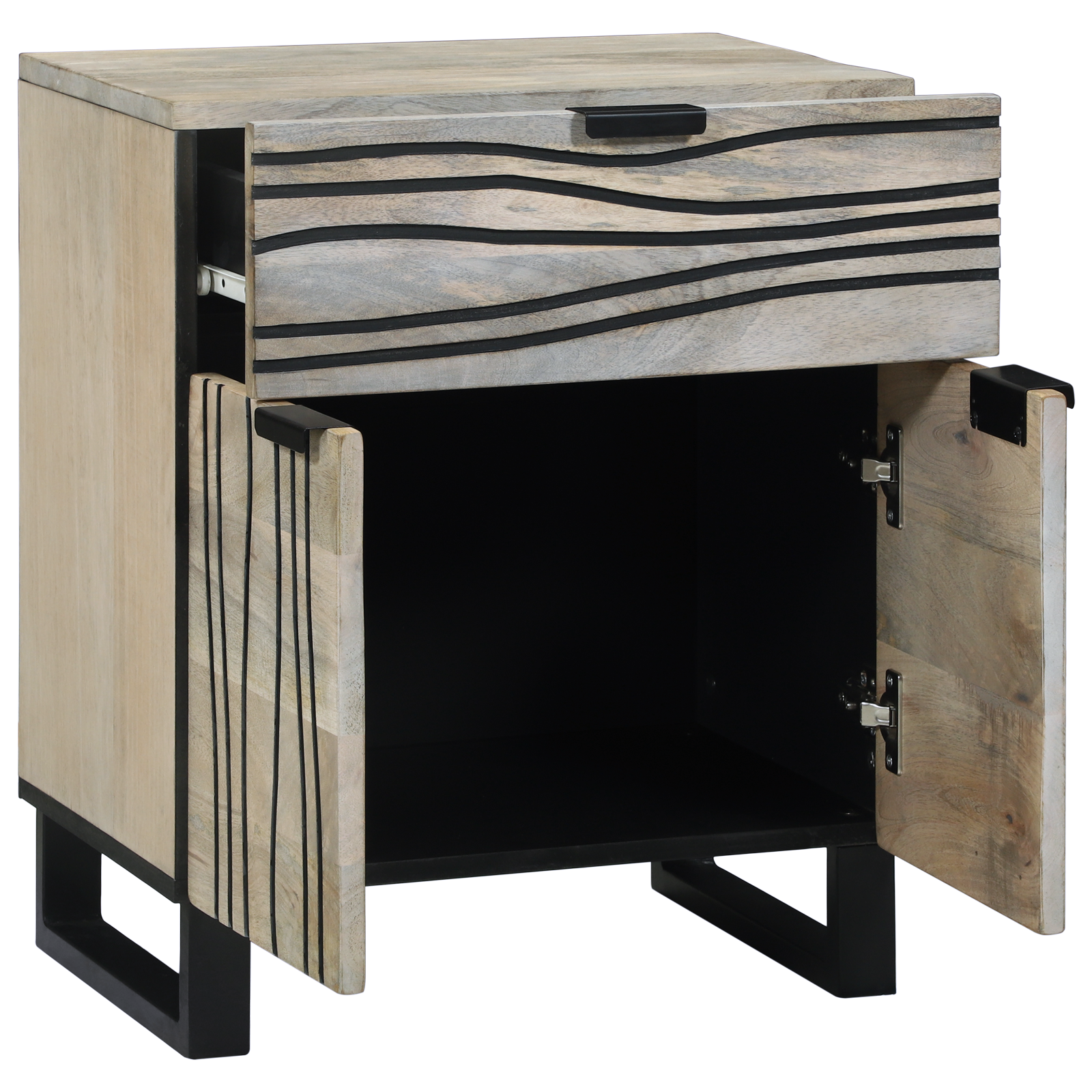 vidaXL Dulap de noapte cu sertar Alb și negru 50 x 33 x 60 cm vidaXL Dulap de noapte cu sertar Alb și negru 50 x 33 x 60 cm