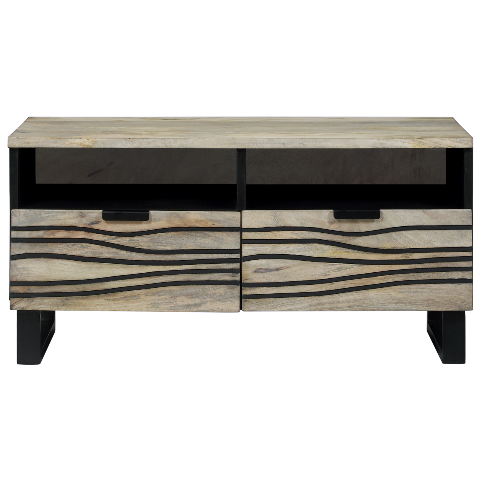 vidaXL Masă de cafea cu sertar cu depozitare Alb, Negru 80 x 50 x 40 cm vidaXL Masă de cafea cu sertar cu depozitare Alb, Negru 80 x 50 x 40 cm