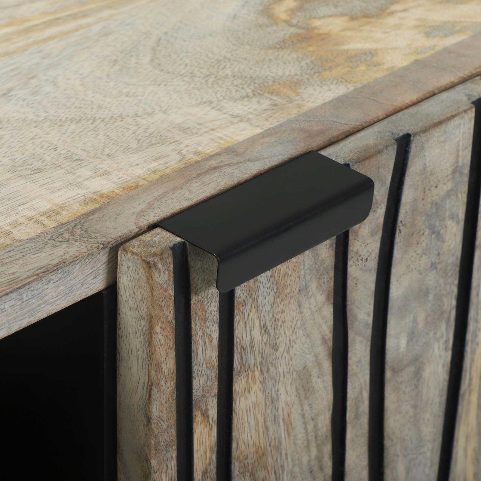 vidaXL Bufet Alb 90 x 33 x 75 cm Lemn masiv de mango