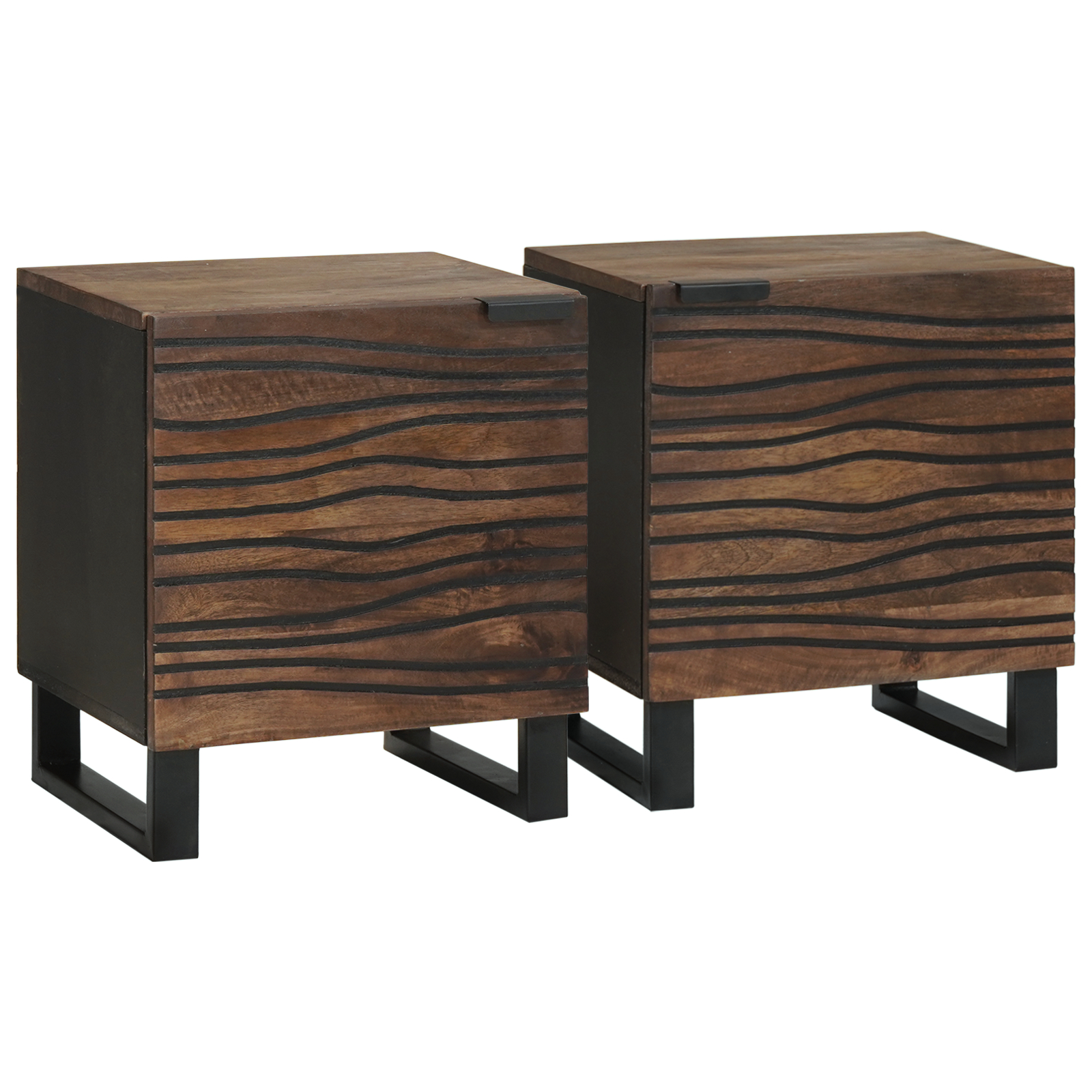 vidaXL Dulap de noapte 2 pcs castan 40 x 33 x 46 cm vidaXL Dulap de noapte 2 pcs castan 40 x 33 x 46 cm