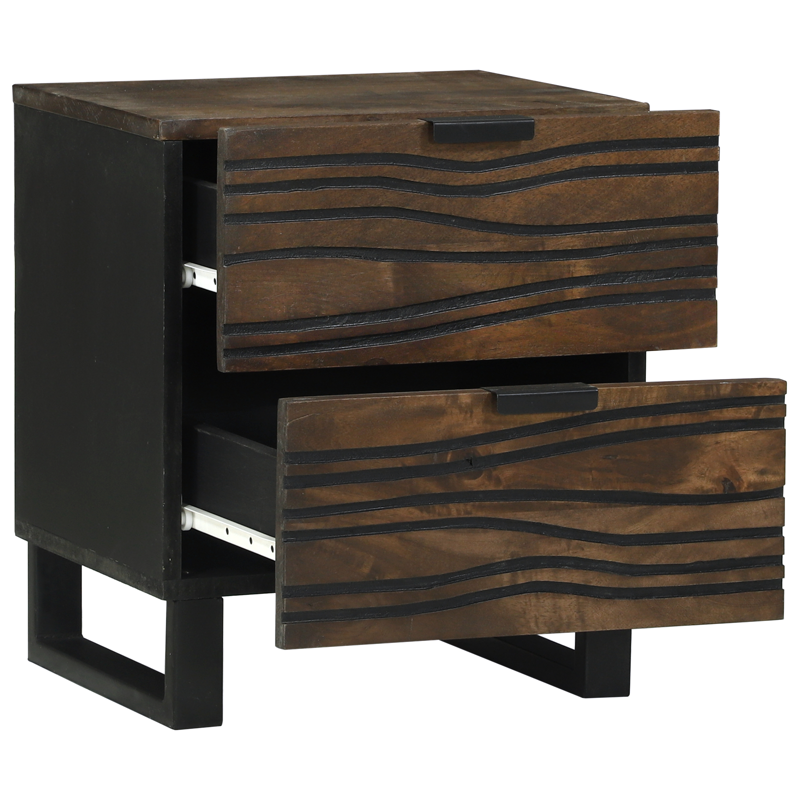 vidaXL Dulap de noapte cu sertar 2 pcs castan 40 x 33 x 46 cm vidaXL Dulap de noapte cu sertar 2 pcs castan 40 x 33 x 46 cm