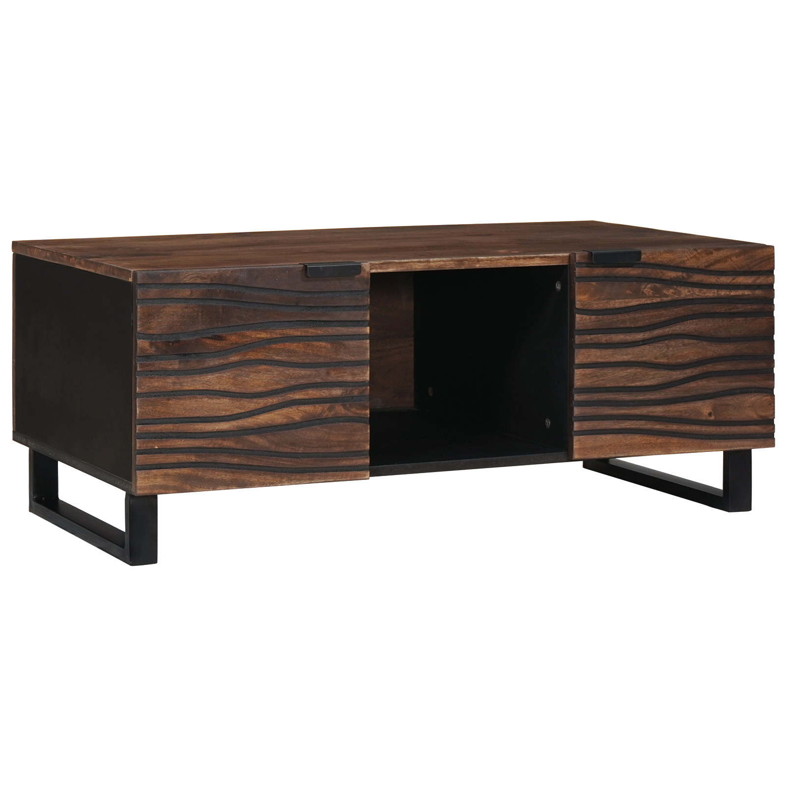 vidaXL Masa de cafea - 100x54x40 cm, din lemn solid și laminat.