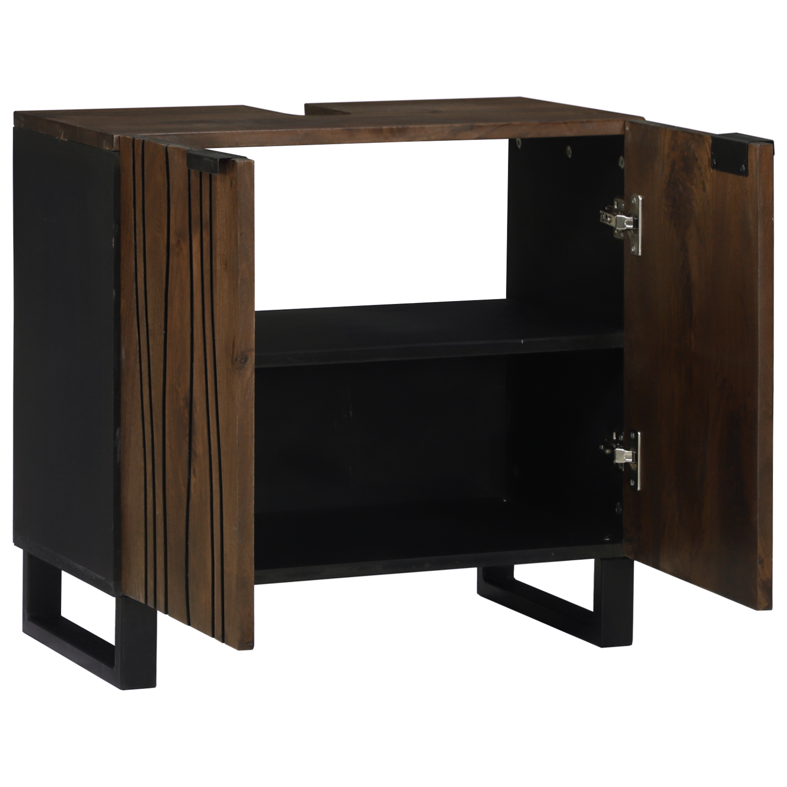 vidaXL Dulap Chiuvetă pentru Baie 62 x 33 x 58 cm – Are un design robust din lemn de mango. vidaXL Dulap Chiuvetă pentru Baie 62 x 33 x 58 cm – Are un design robust din lemn de mango.