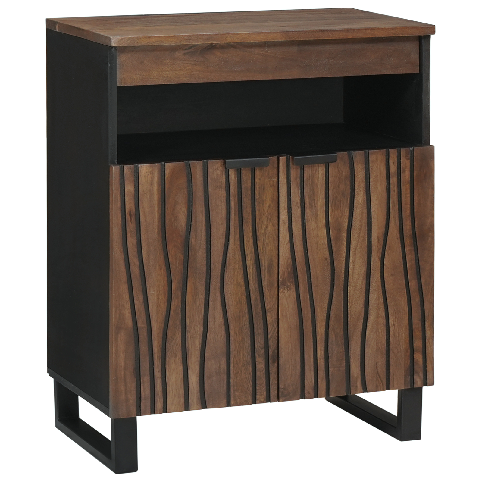 vidaXL Bufet 60 x 33.5 x 75 cm din lemn masiv și lemn prelucrat vidaXL Bufet 60 x 33.5 x 75 cm din lemn masiv și lemn prelucrat
