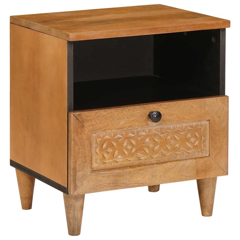 vidaXL Dulap de noapte cu sertar 2 pcs Maro deschis 40 x 33 x 46 cm