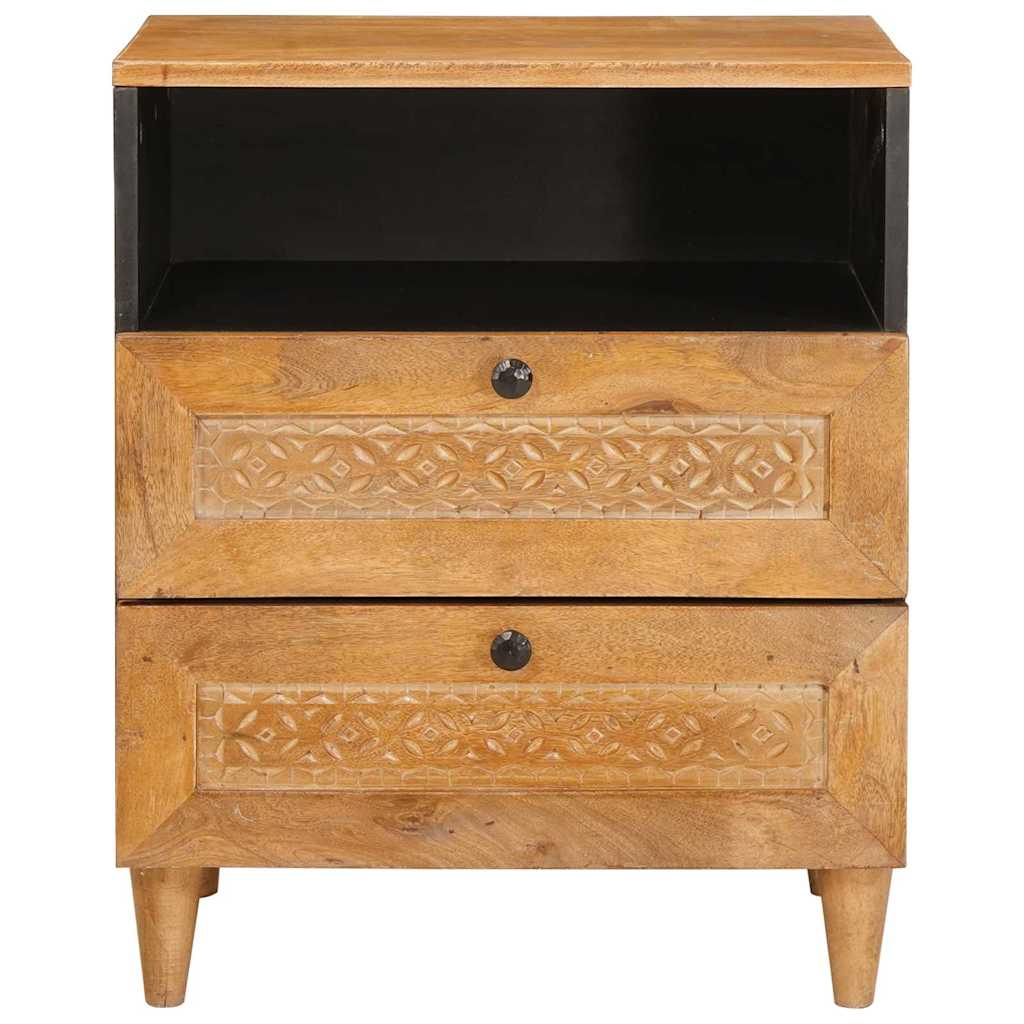 vidaXL Dulap de noapte cu sertar cu raft Maro deschis 50 x 33 x 62 cm