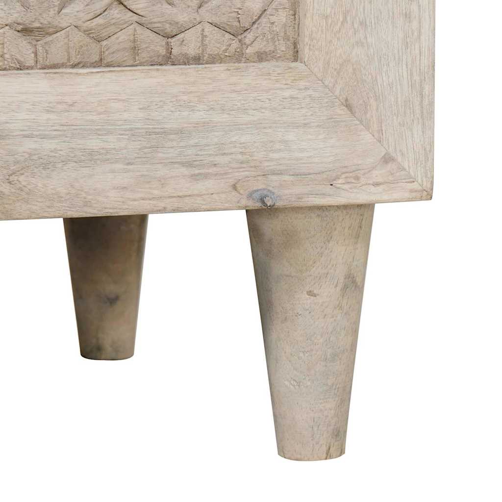 vidaXL Bufet cu sertar Alb 60 x 33 x 75 cm Lemn masiv de mango