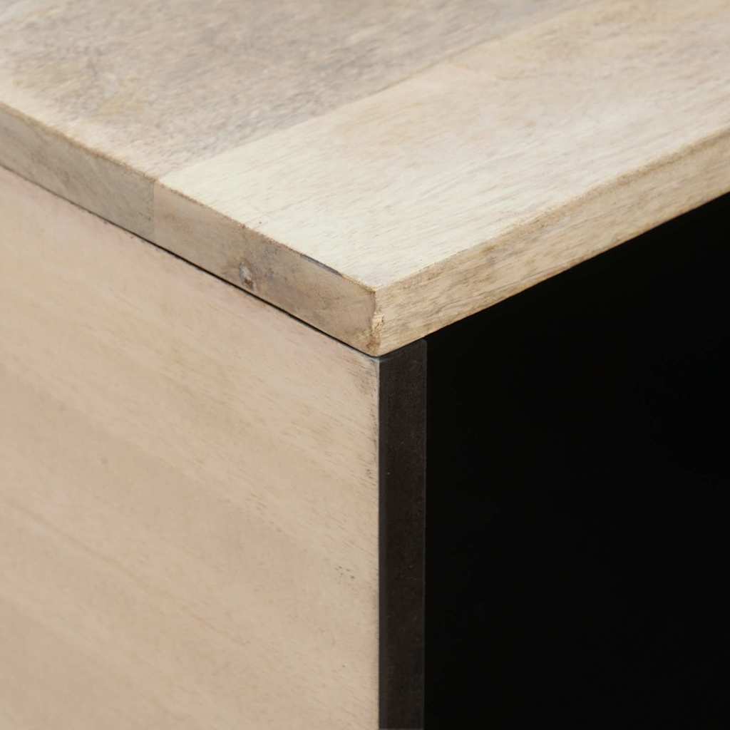 vidaXL Masă de cafea cu raft Bej 80 x 50 x 40 cm Lemn masiv de acacia