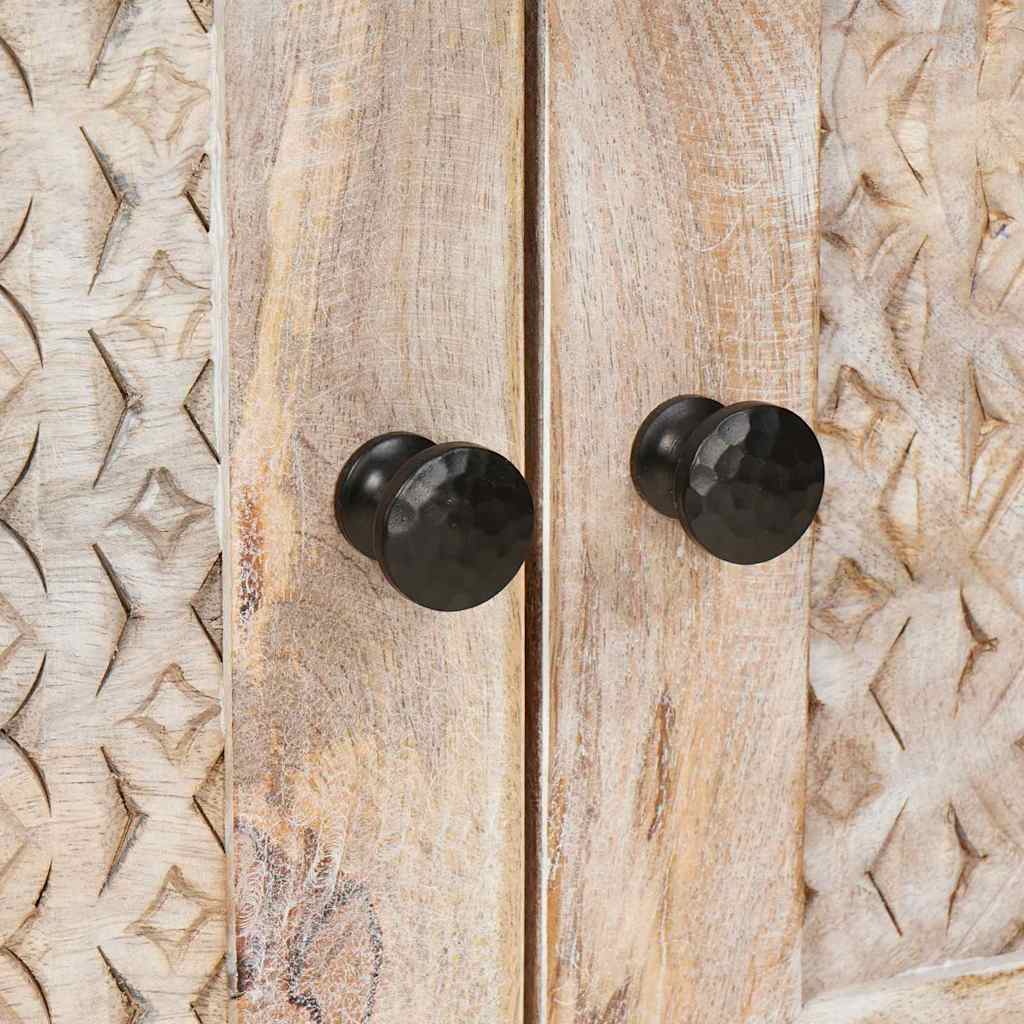 vidaXL Masă de cafea cu ușă Bej 80 x 50 x 40 cm Lemn masiv de acacia