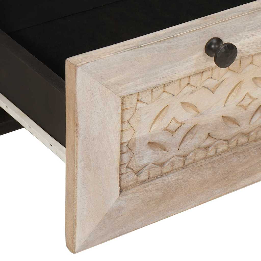 vidaXL Dulap de noapte cu ușă Bej 50 x 33 x 62 cm Lemn masiv de acacia