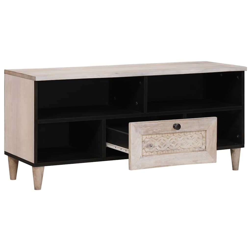 vidaXL Unități TV cu sertar cu raft Alb 105 x 33 x 46 cm Lemn compozit