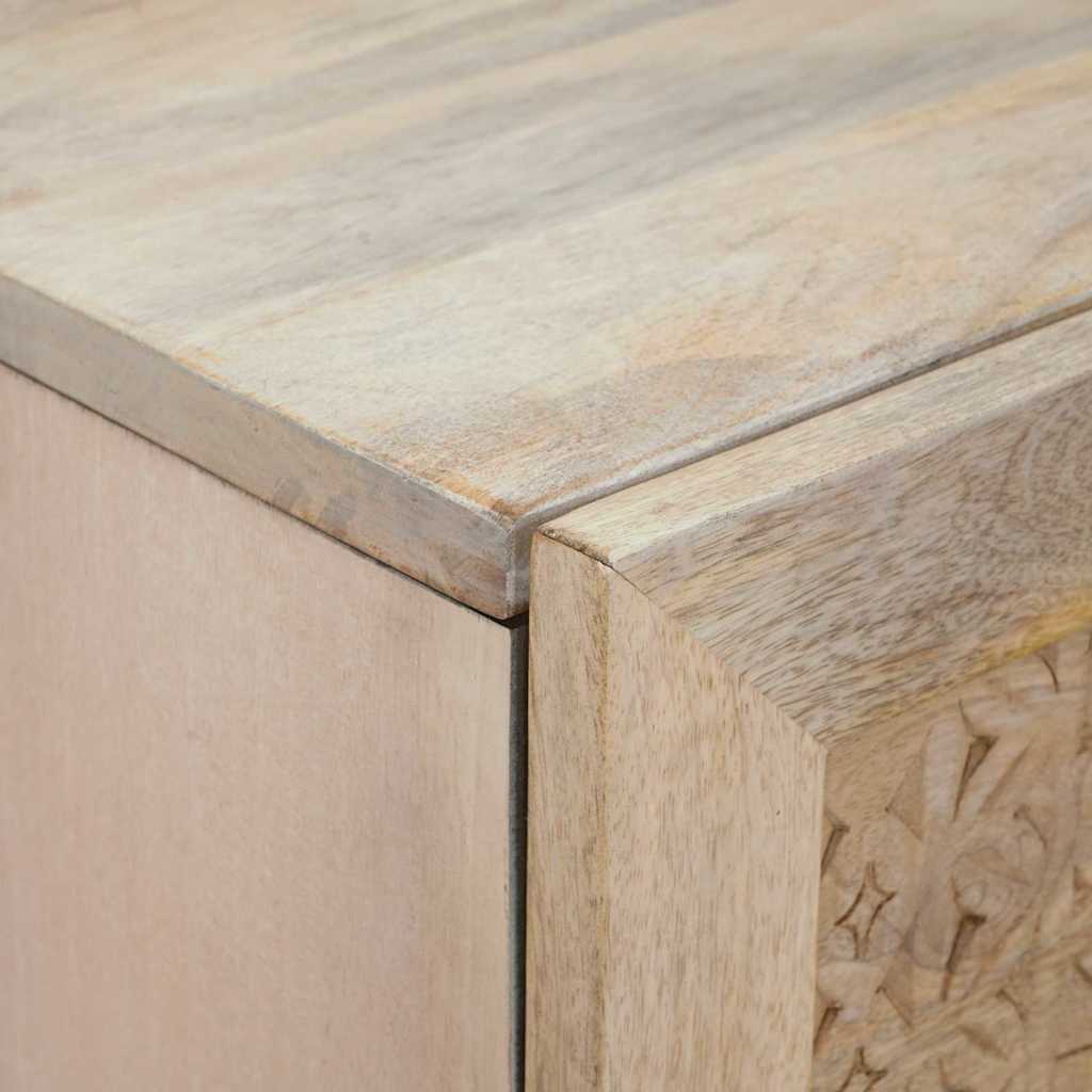 vidaXL Bufet cu raft cu ușă Alb 40 x 33 x 110 cm Lemn masiv de mango