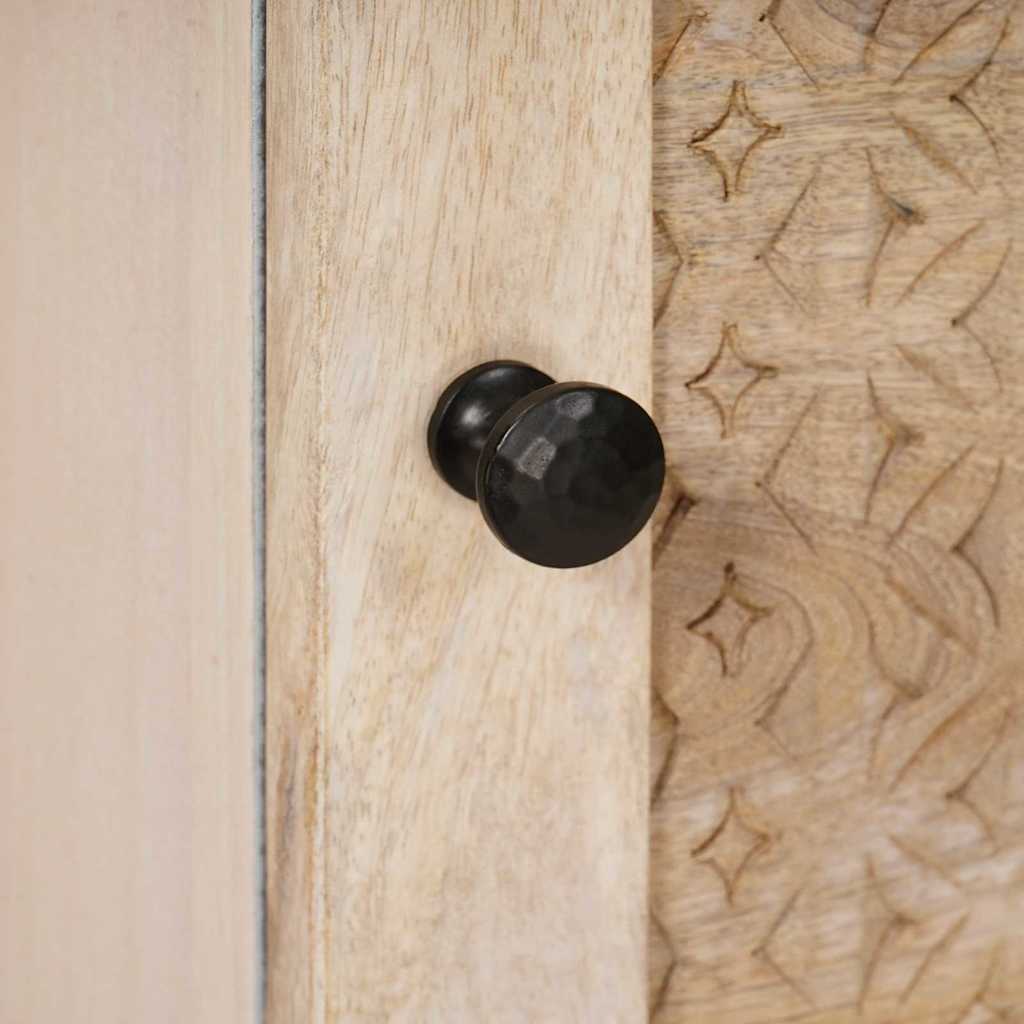 vidaXL Bufet cu raft cu ușă Alb 40 x 33 x 110 cm Lemn masiv de mango