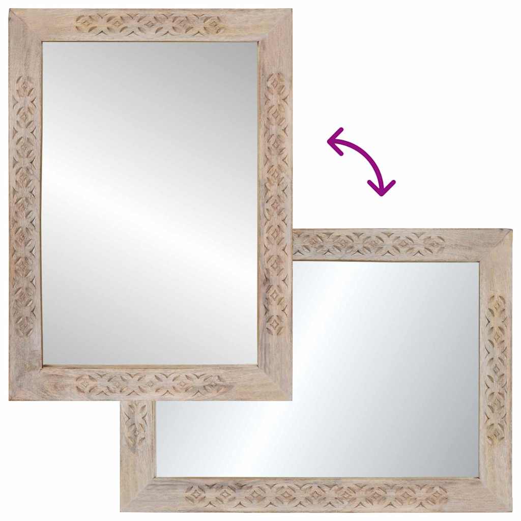 vidaXL Oglindă pentru baie cu oglindă Alb 70 x 50 x 2,5 cm