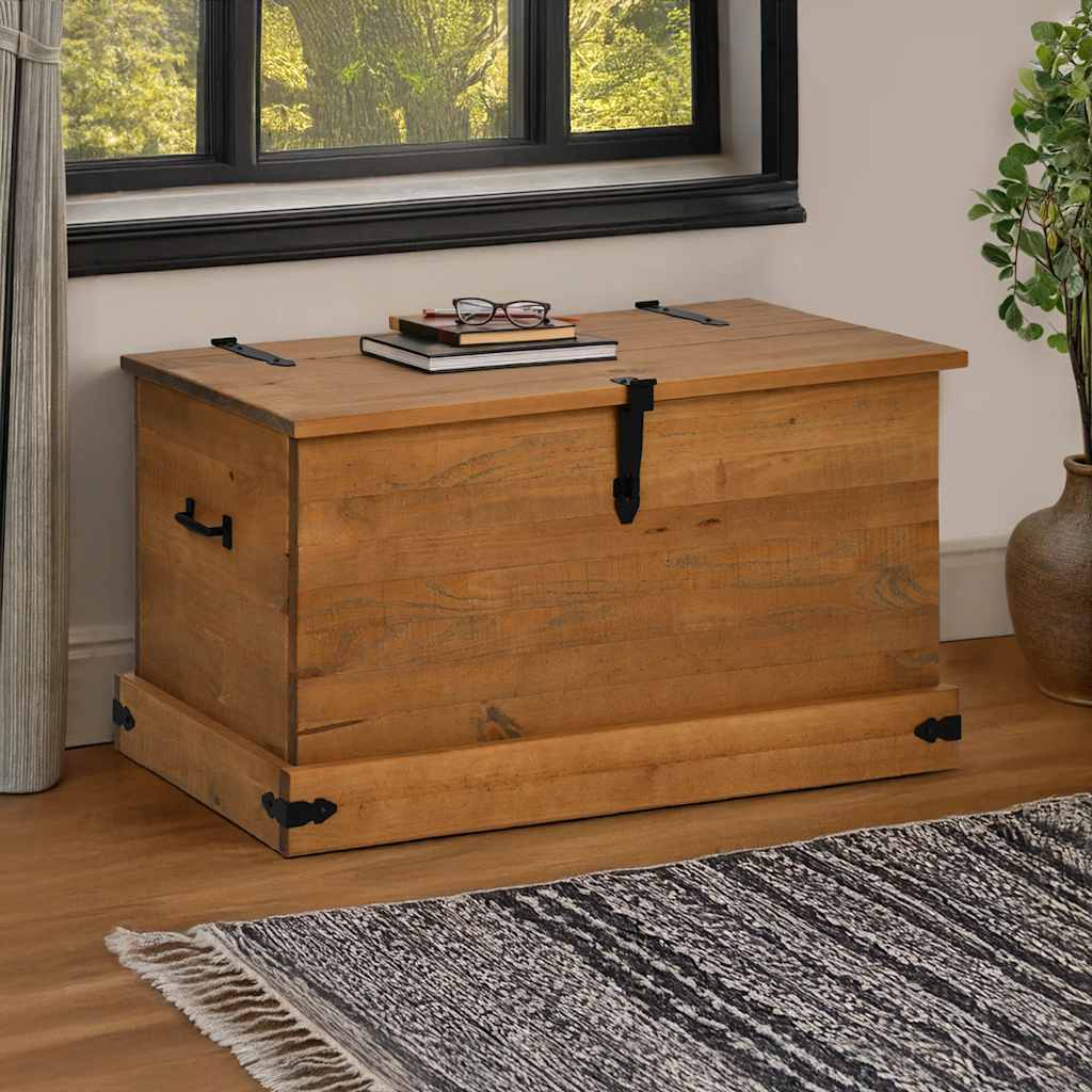 vidaXL Cufă de depozitare HALDEN 91x48x47 cm din lemn masiv de pin vidaXL Cufă de depozitare HALDEN 91x48x47 cm din lemn masiv de pin