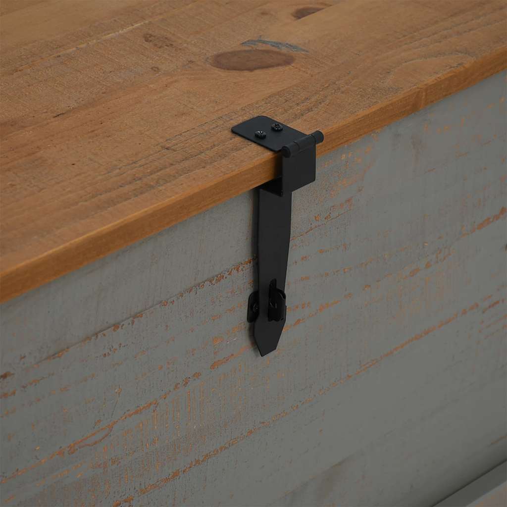 vidaXL Cufă de depozitare HALDEN gri 91x48x47 cm lemn masiv de pin vidaXL Cufă de depozitare HALDEN gri 91x48x47 cm lemn masiv de pin