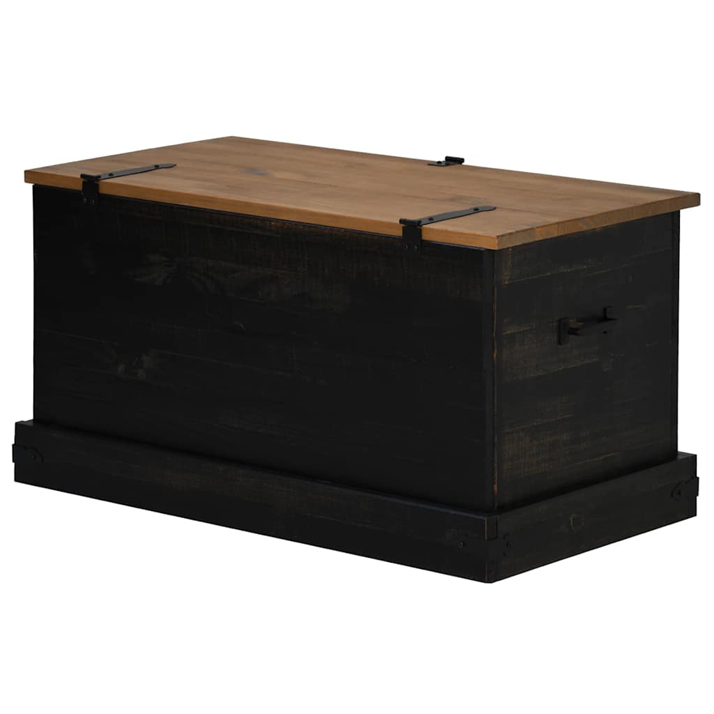vidaXL Cufă de depozitare HALDEN Negru 91x48x47 cm Lemn masiv de pin vidaXL Cufă de depozitare HALDEN Negru 91x48x47 cm Lemn masiv de pin