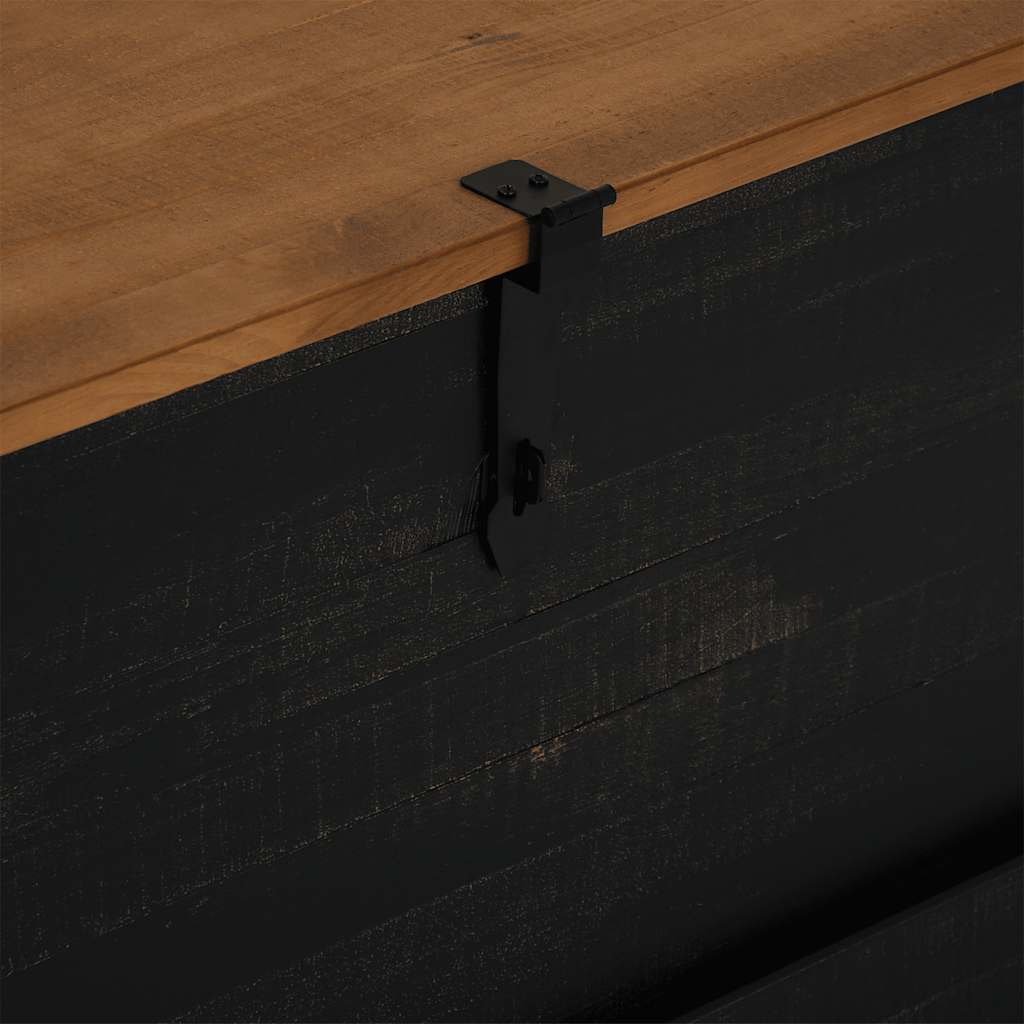 vidaXL Cufă de depozitare HALDEN Negru 91x48x47 cm Lemn masiv de pin vidaXL Cufă de depozitare HALDEN Negru 91x48x47 cm Lemn masiv de pin