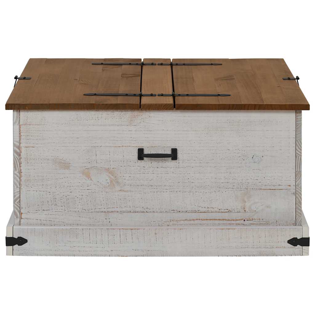 vidaXL Cufă de depozitare HALDEN alb 91x91x47 cm lemn masiv de pin vidaXL Cufă de depozitare HALDEN alb 91x91x47 cm lemn masiv de pin