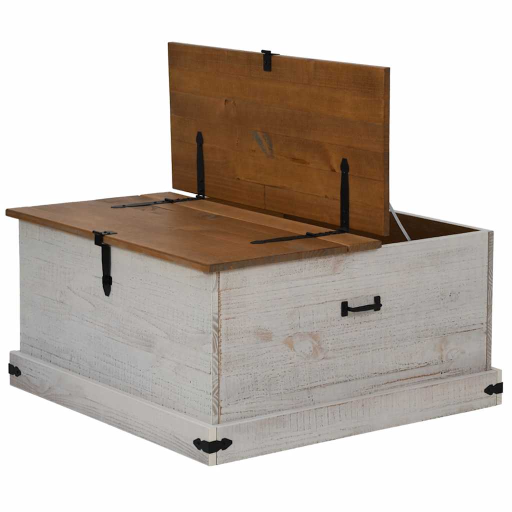 vidaXL Cufă de depozitare HALDEN alb 91x91x47 cm lemn masiv de pin vidaXL Cufă de depozitare HALDEN alb 91x91x47 cm lemn masiv de pin