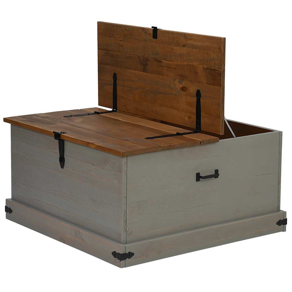 vidaXL Cufă de depozitare HALDEN gri 91x91x47 cm lemn masiv de pin vidaXL Cufă de depozitare HALDEN gri 91x91x47 cm lemn masiv de pin