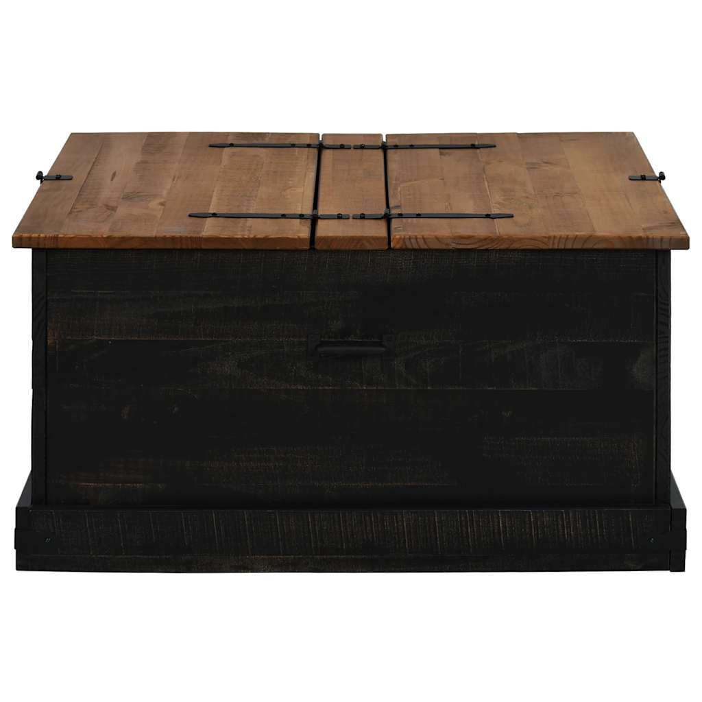vidaXL Cufă de depozitare HALDEN Negru 91x91x47 cm Lemn masiv de pin vidaXL Cufă de depozitare HALDEN Negru 91x91x47 cm Lemn masiv de pin