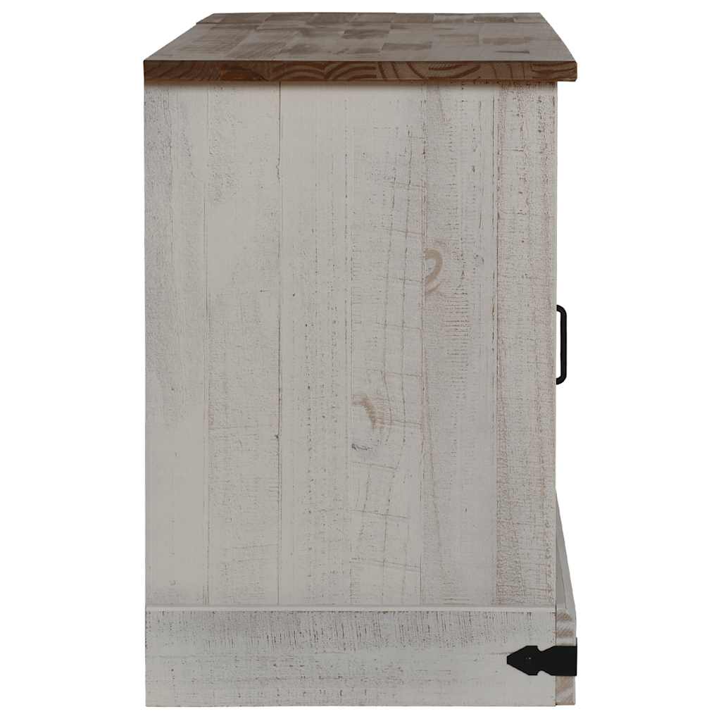 vidaXL Dulap TV HALDEN 2 uși glisante alb 150x40x60 cm lemn masiv
