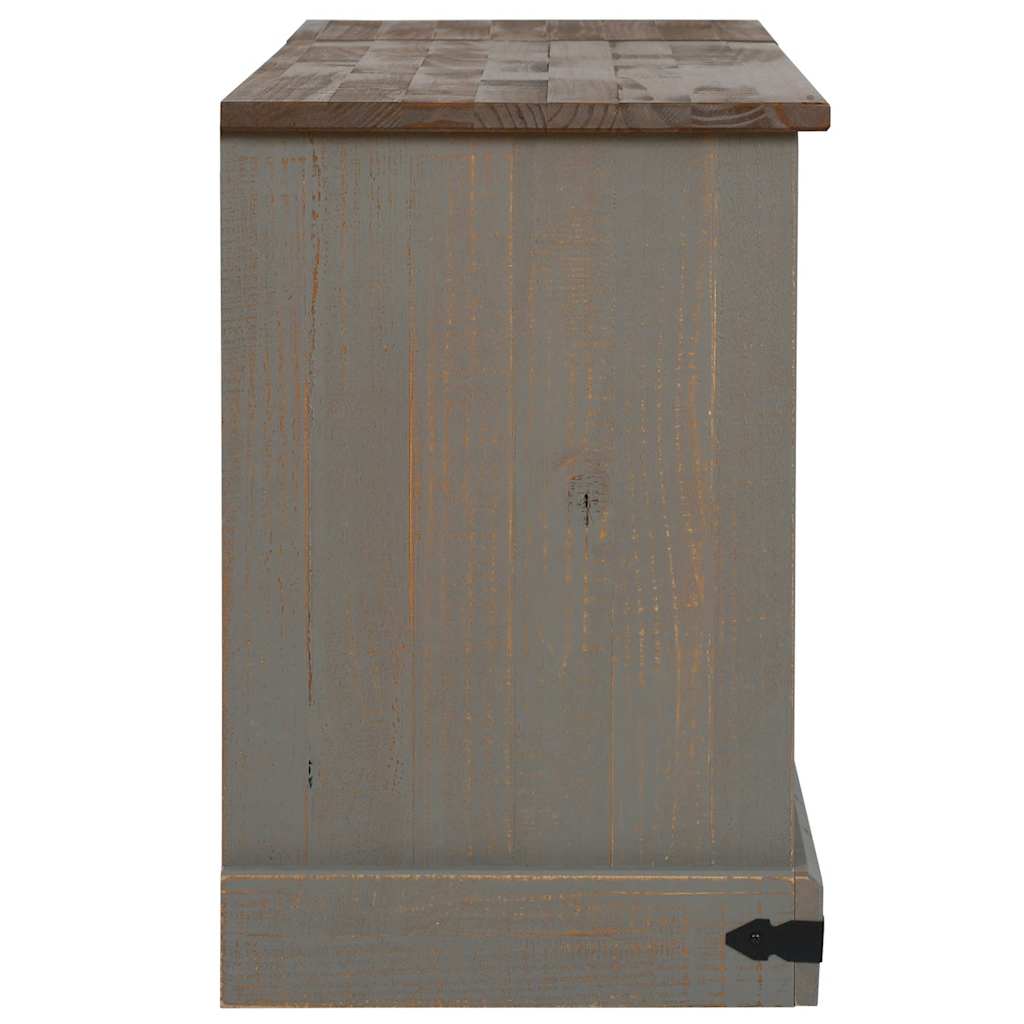 vidaXL Dulap TV HALDEN 2 usi glisante gri 150x40x60 cm lemn masiv