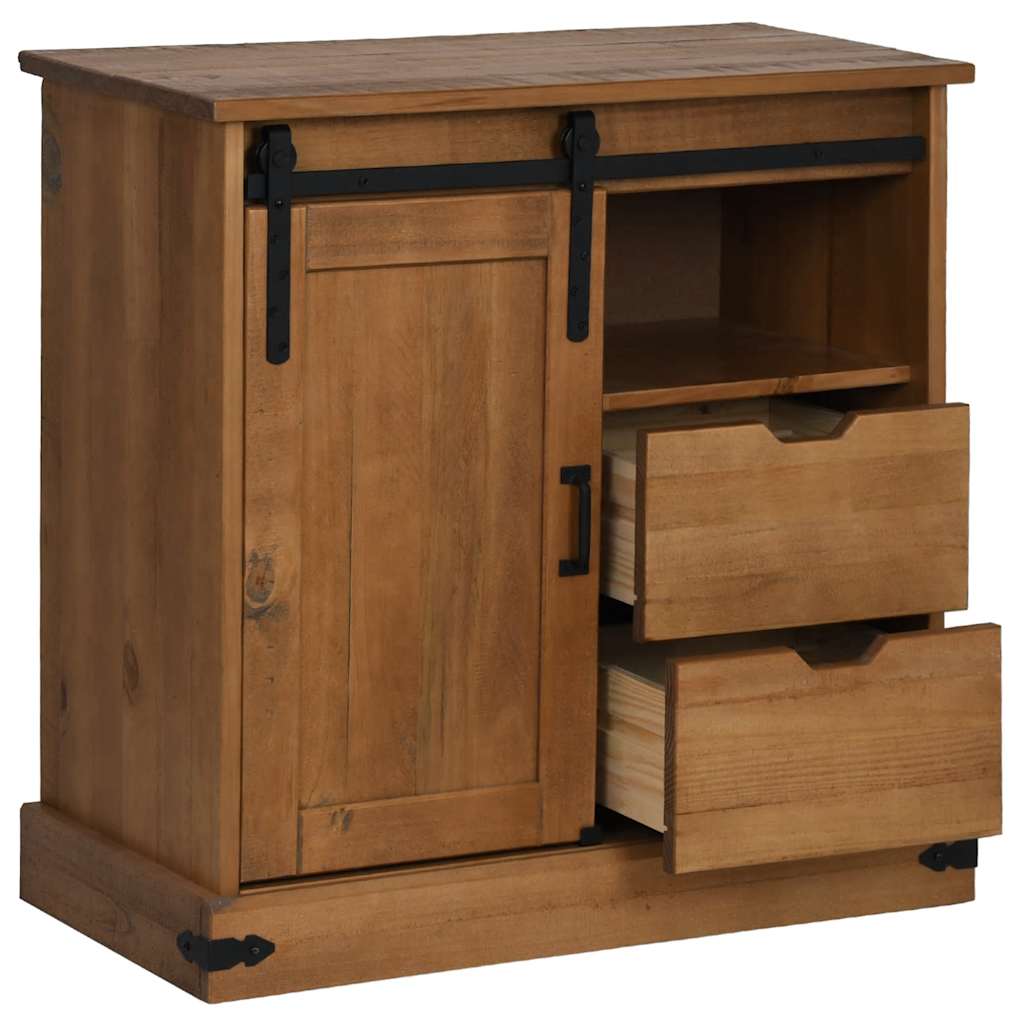 vidaXL Bufetă HALDEN cu uşă glisantă 80x40x80 cm lemn masiv