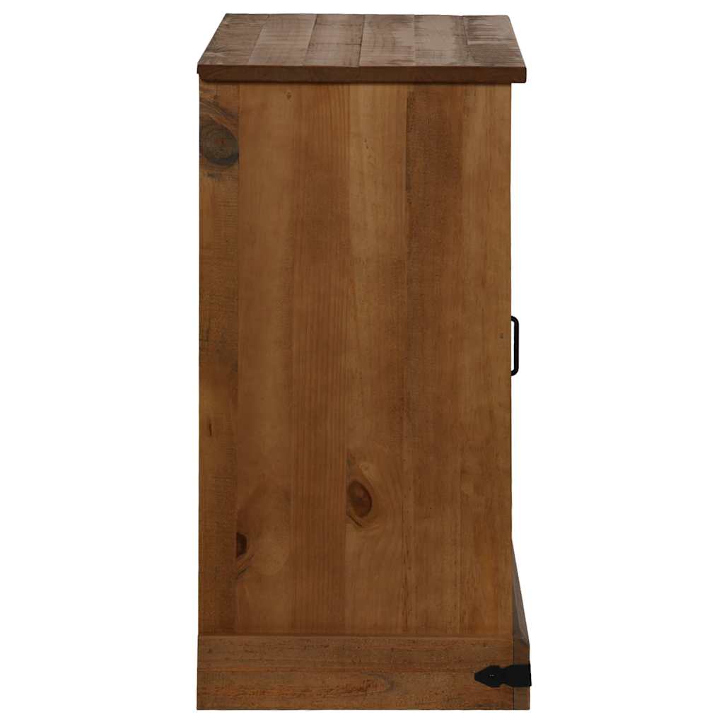 vidaXL Bufetă HALDEN cu uşă glisantă 80x40x80 cm lemn masiv