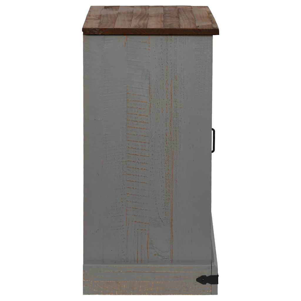 vidaXL Comodă HALDEN cu uşă glisantă gri 80x40x80 cm lemn masiv vidaXL Comodă HALDEN cu uşă glisantă gri 80x40x80 cm lemn masiv