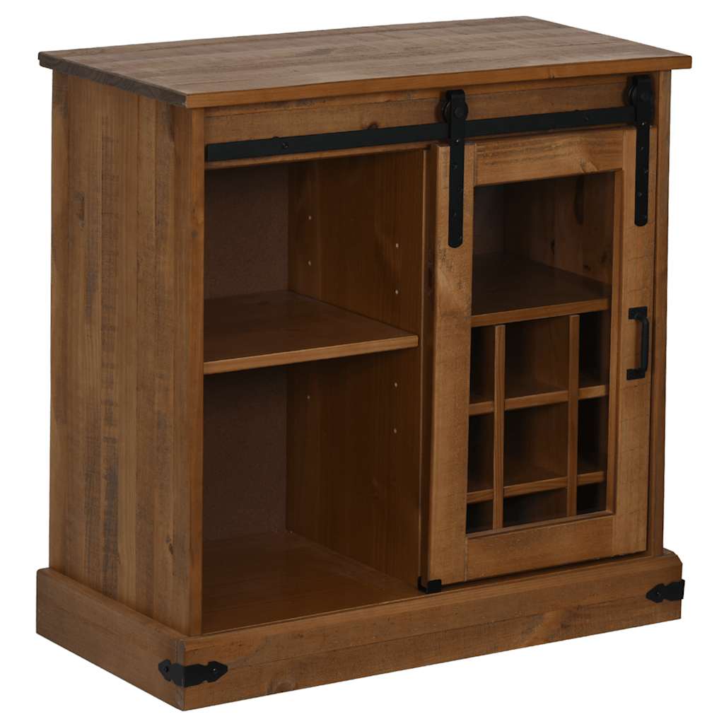 vidaXL Bufetă HALDEN cu uşă glisantă 80x40x80 cm lemn masiv vidaXL Bufetă HALDEN cu uşă glisantă 80x40x80 cm lemn masiv
