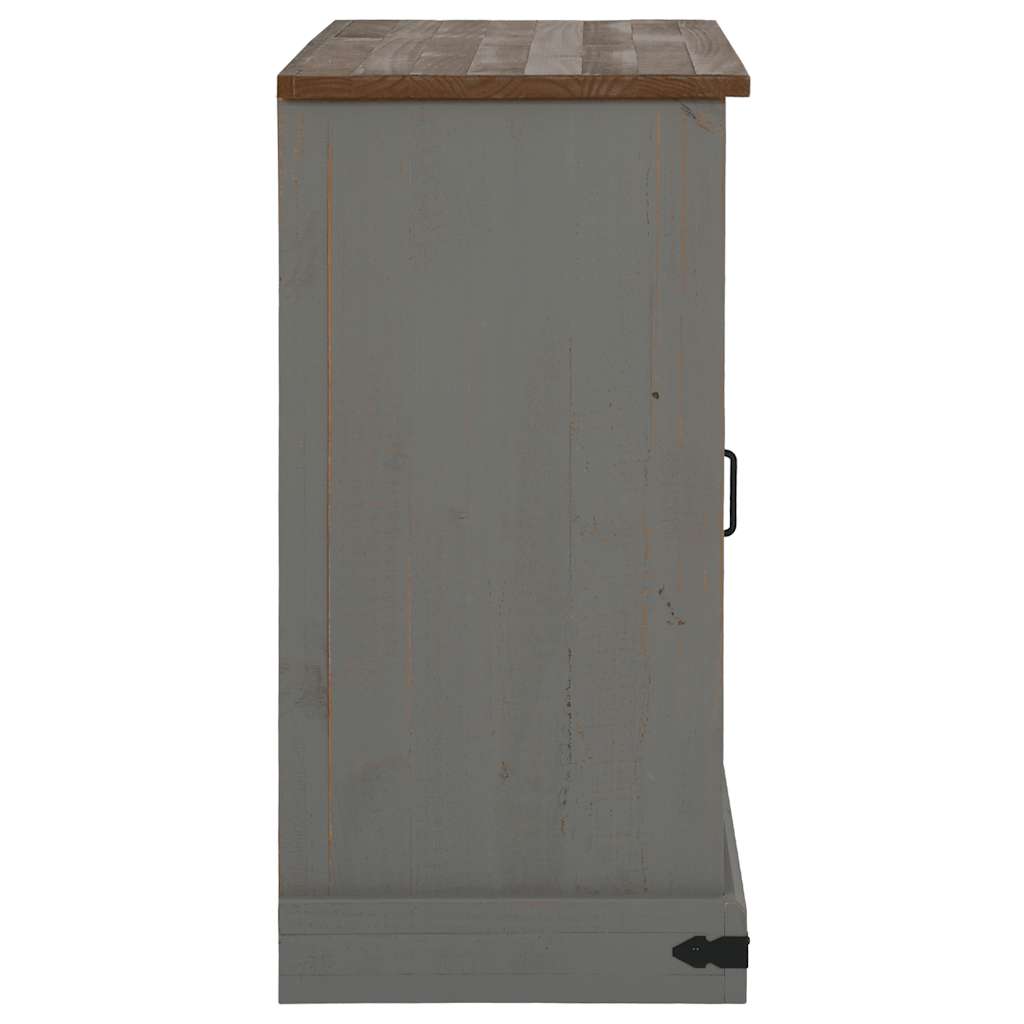 vidaXL Bufetă HALDEN 2 uși glisante gri 112x40x80 cm lemn masiv