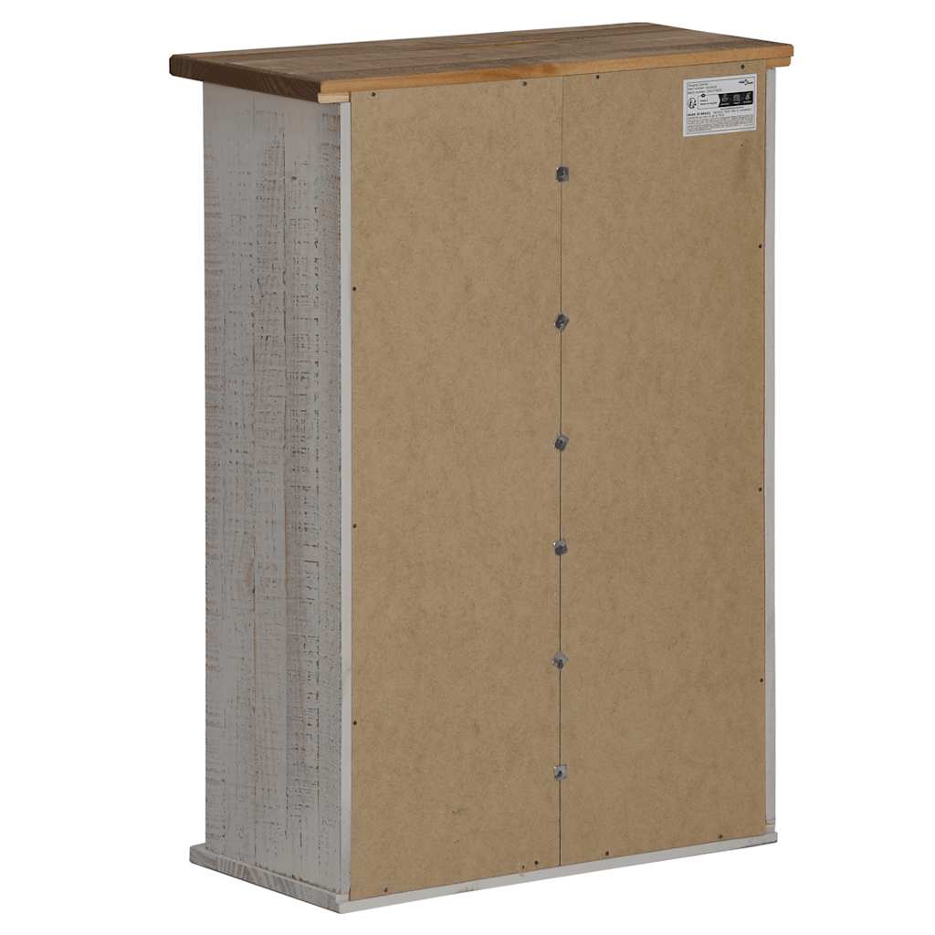vidaXL Dulap suspendat HALDEN cu ușă glisantă alb 49x22,5x70 cm pin