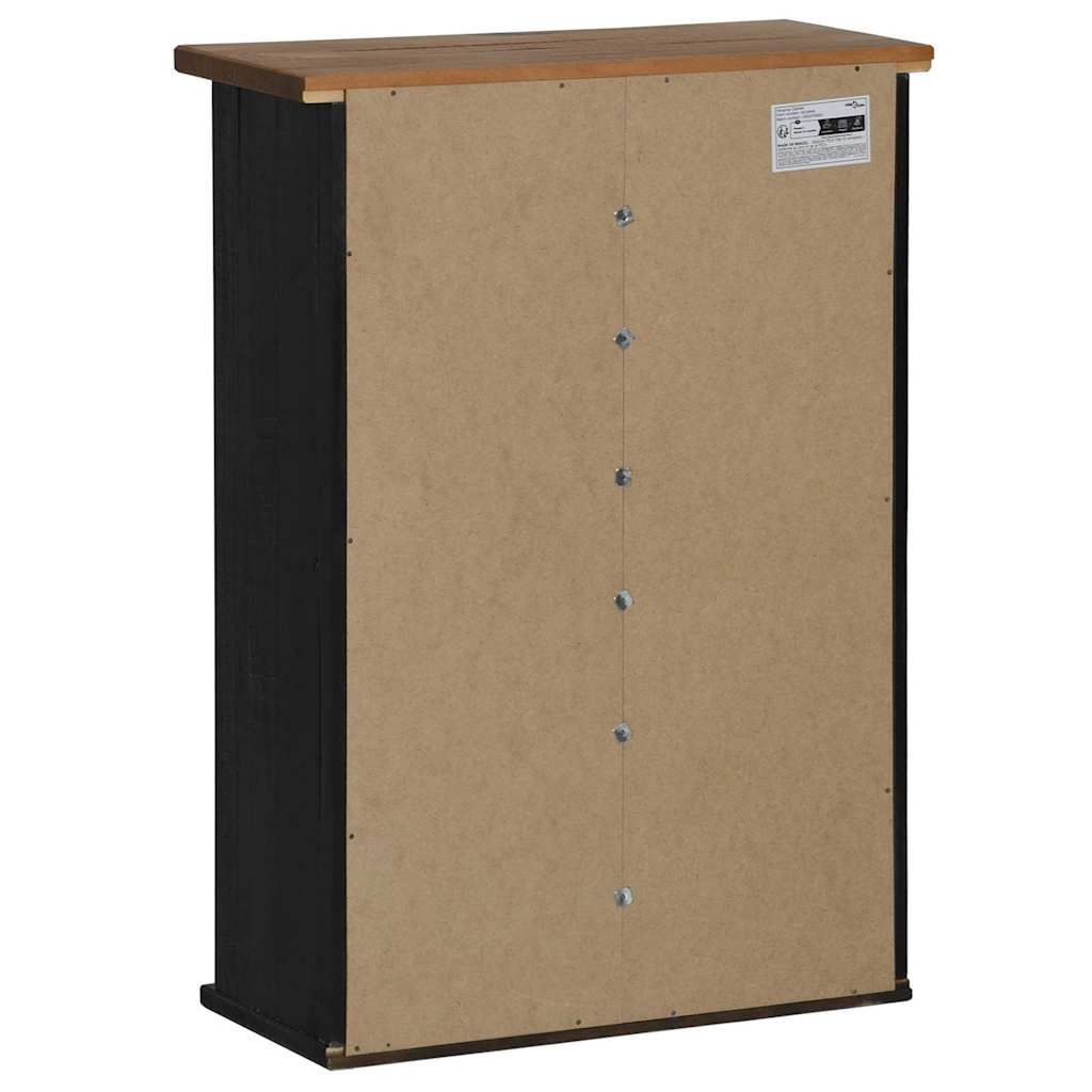 vidaXL Dulap suspendat HALDEN cu ușă glisantă negru 49x22,5x70 cm pin