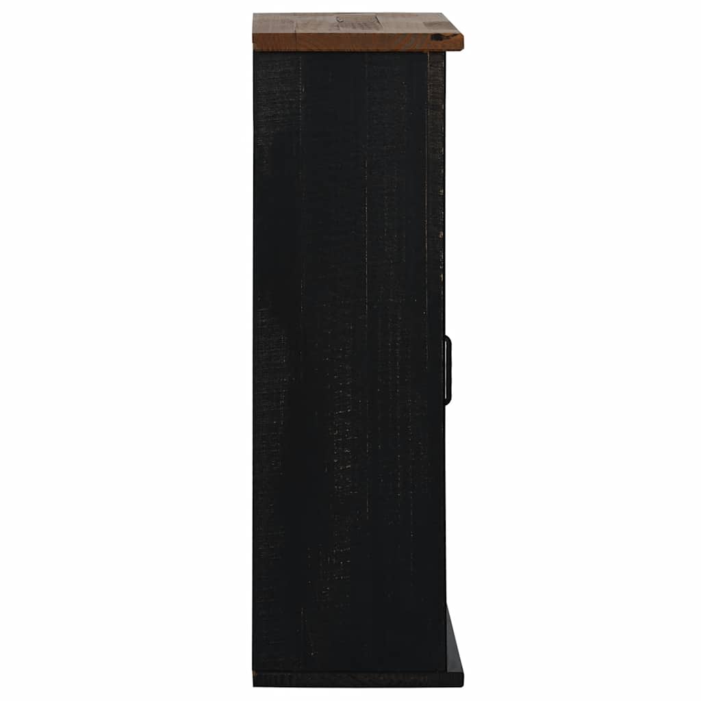 vidaXL Dulap suspendat HALDEN 2 uși glisante negru 75x22,5x70 cm pin vidaXL Dulap suspendat HALDEN 2 uși glisante negru 75x22,5x70 cm pin