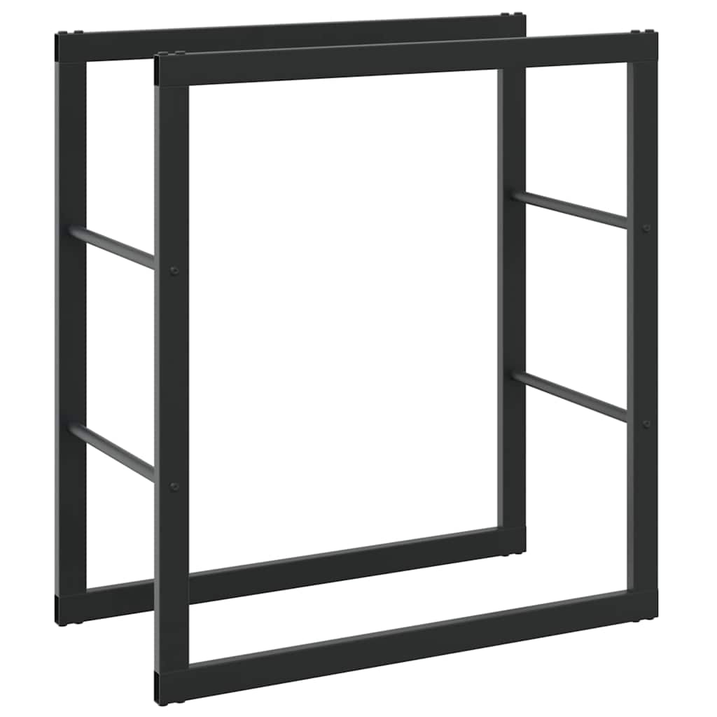 vidaXL Rastel pentru lemne de foc, negru, 55x30x61 cm, oțel vidaXL Rastel pentru lemne de foc, negru, 55x30x61 cm, oțel