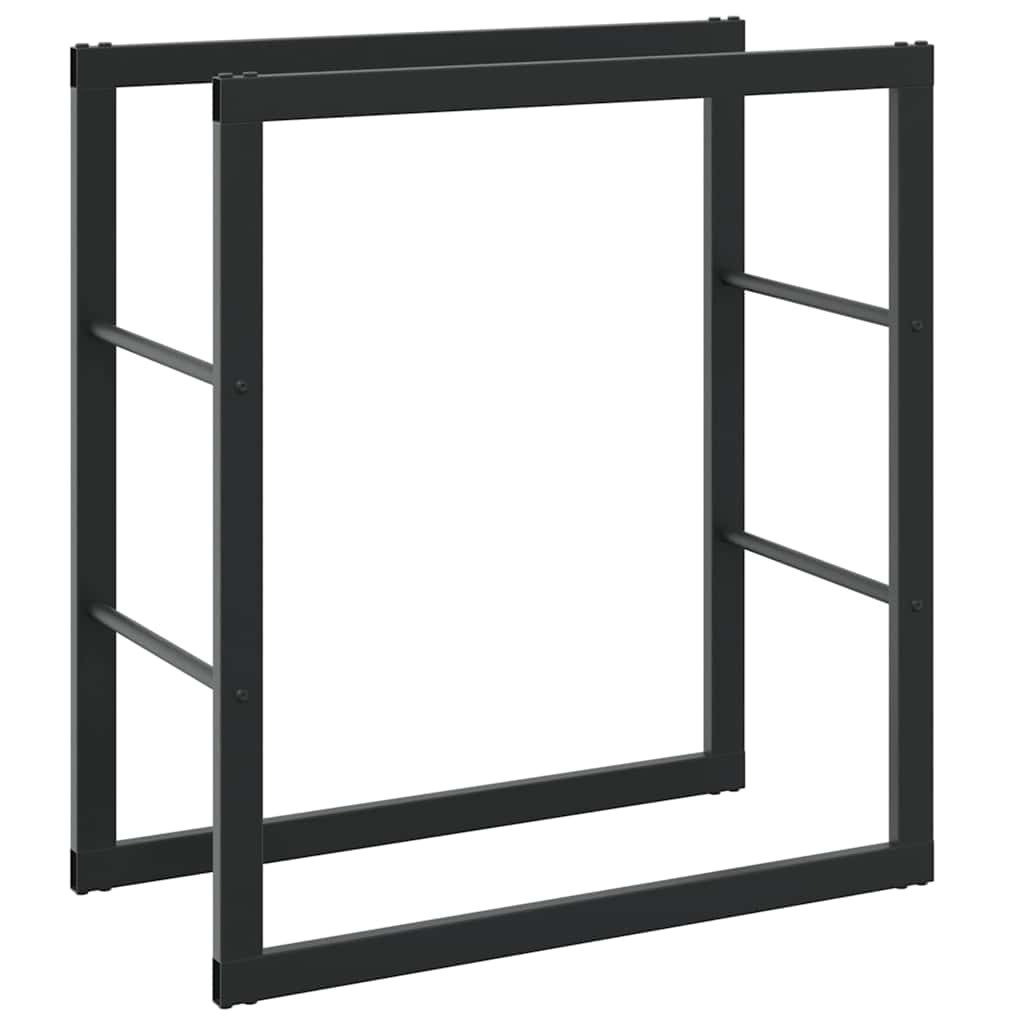 vidaXL Rastel pentru lemne de foc, negru, 55x30x61 cm, oțel vidaXL Rastel pentru lemne de foc, negru, 55x30x61 cm, oțel