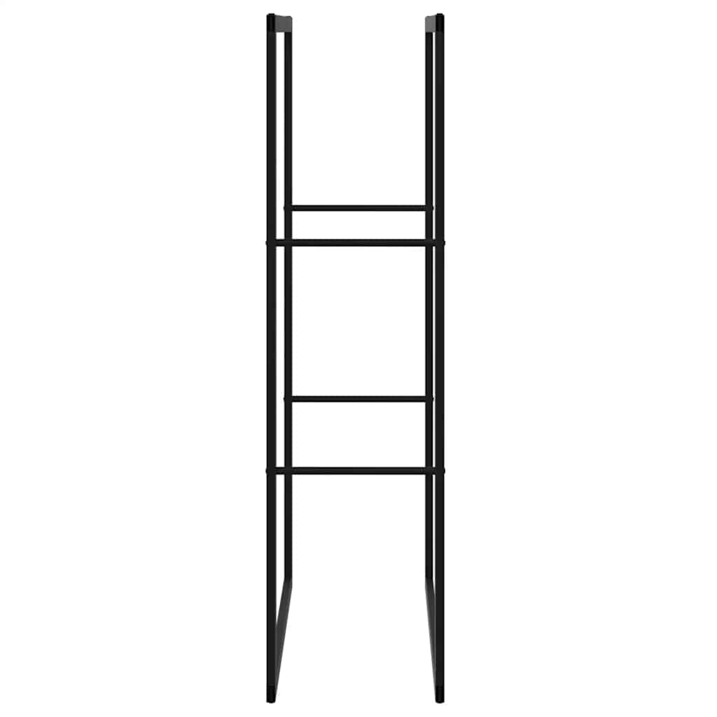 vidaXL Rastel pentru lemne de foc, negru, 55x30x116 cm oțel