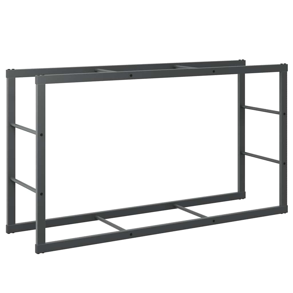vidaXL Rastel pentru lemne de foc, negru,110x30x61 cm, oțel vidaXL Rastel pentru lemne de foc, negru,110x30x61 cm, oțel