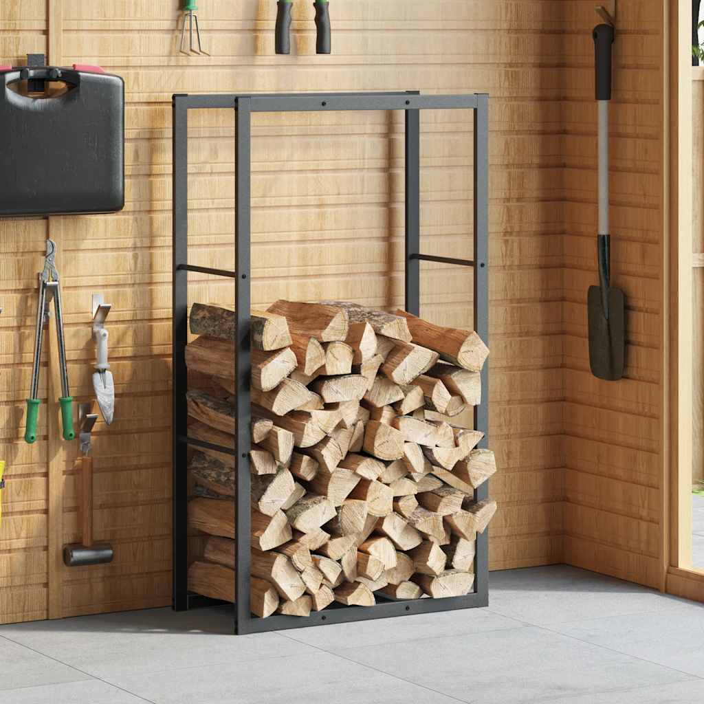 vidaXL Rastel pentru lemne de foc, negru,110x30x61 cm, oțel vidaXL Rastel pentru lemne de foc, negru,110x30x61 cm, oțel