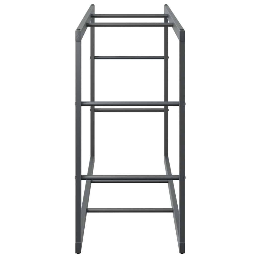 vidaXL Rastel pentru lemne de foc, negru,110x30x61 cm, oțel vidaXL Rastel pentru lemne de foc, negru,110x30x61 cm, oțel