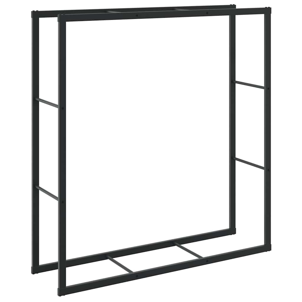 vidaXL Rastel pentru lemne de foc, negru, 110x30x116 cm, oțel vidaXL Rastel pentru lemne de foc, negru, 110x30x116 cm, oțel