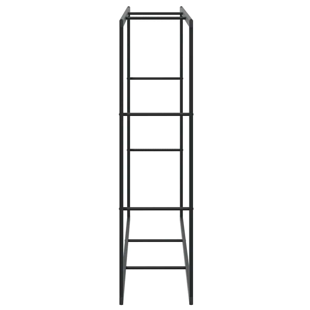 vidaXL Rastel pentru lemne de foc, negru, 110x30x116 cm, oțel vidaXL Rastel pentru lemne de foc, negru, 110x30x116 cm, oțel