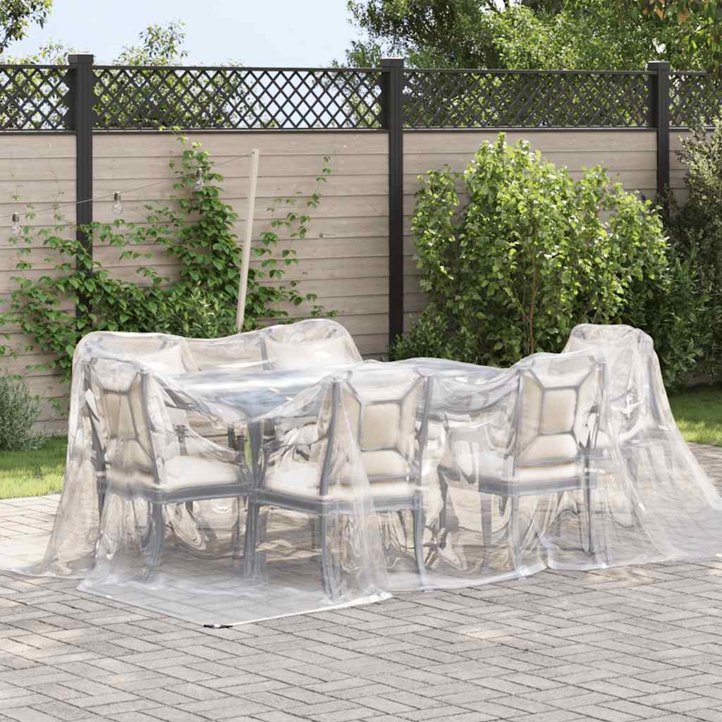 vidaXL Prelata transparenta cu ochiuri 3x4 m polietilena vidaXL Prelata transparenta cu ochiuri 3x4 m polietilena