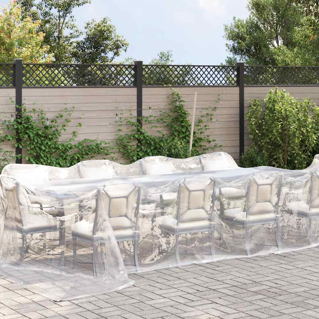 vidaXL Prelata transparenta cu ochiuri 5x8 m polietilena