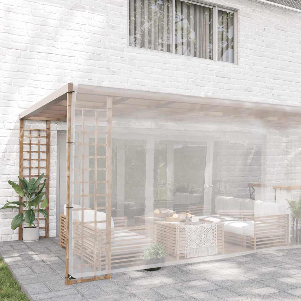 vidaXL Prelata transparenta cu ochiuri 6x6 m polietilena