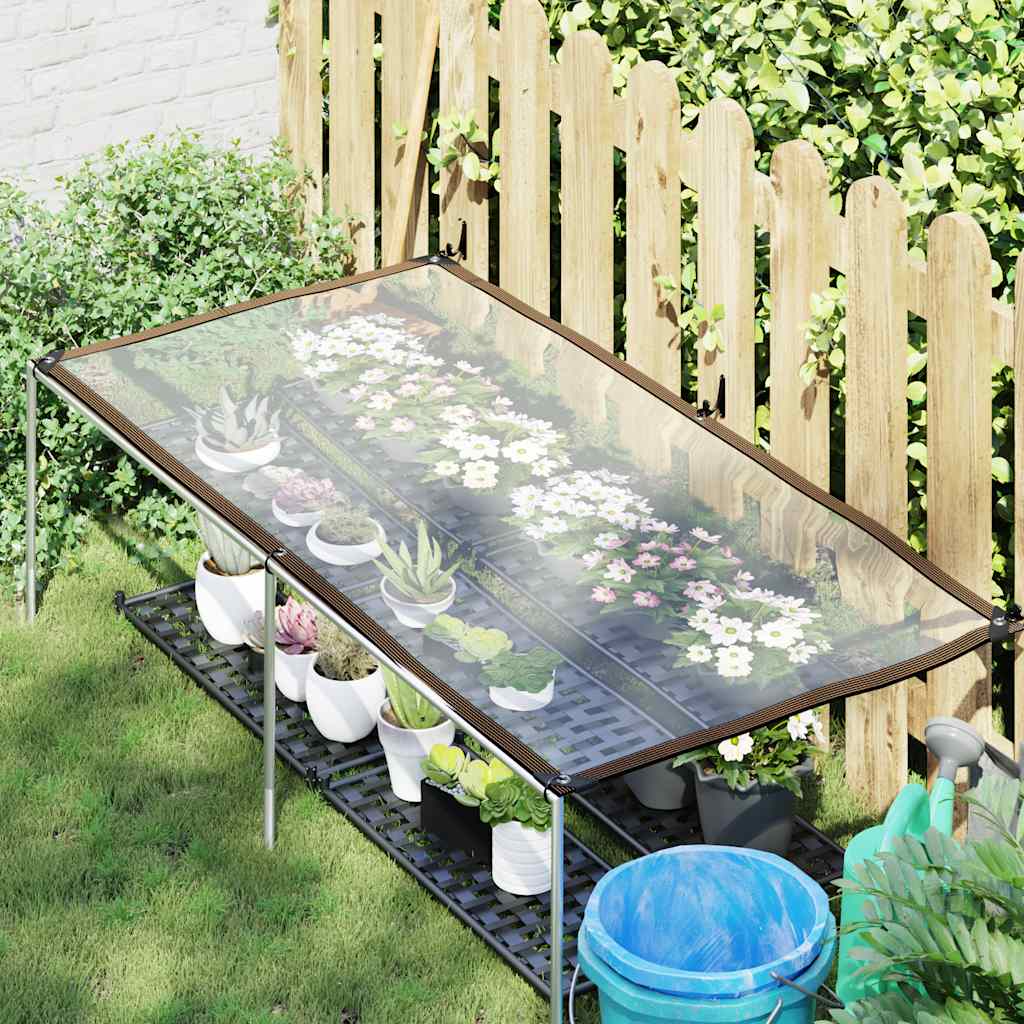 vidaXL Prelata transparenta cu ochiuri 1x2 m polietilena vidaXL Prelata transparenta cu ochiuri 1x2 m polietilena